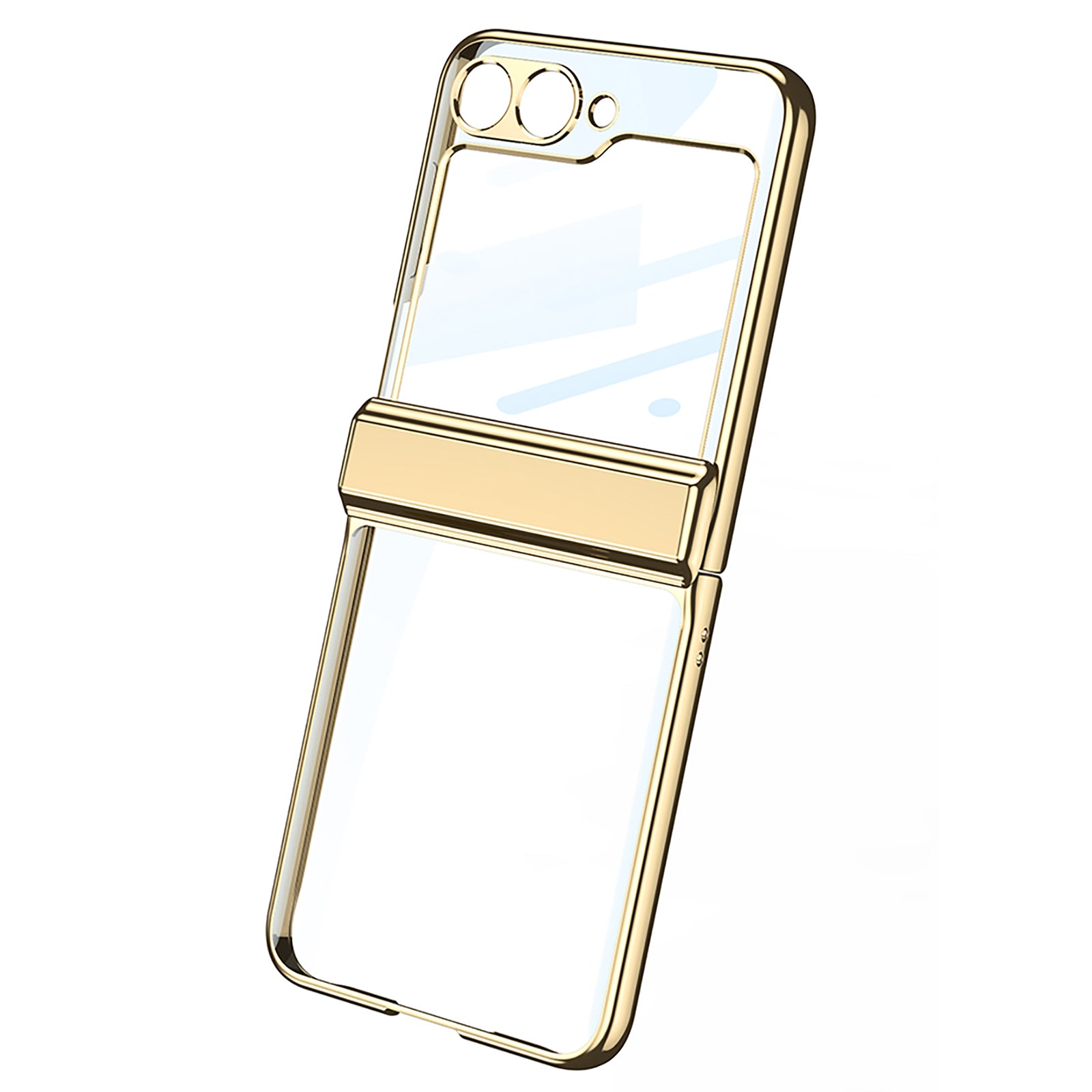 GKK For Samsung Galaxy Z Flip6 5G Case Hard PC Phone Cover with Tempered Glass Back Screen Protector - Champagne Gold GKK For Samsung Galaxy Z Flip6 5G Case Hard PC Phone Cover with Tempered Glass Back Screen Protector - Champagne Gold